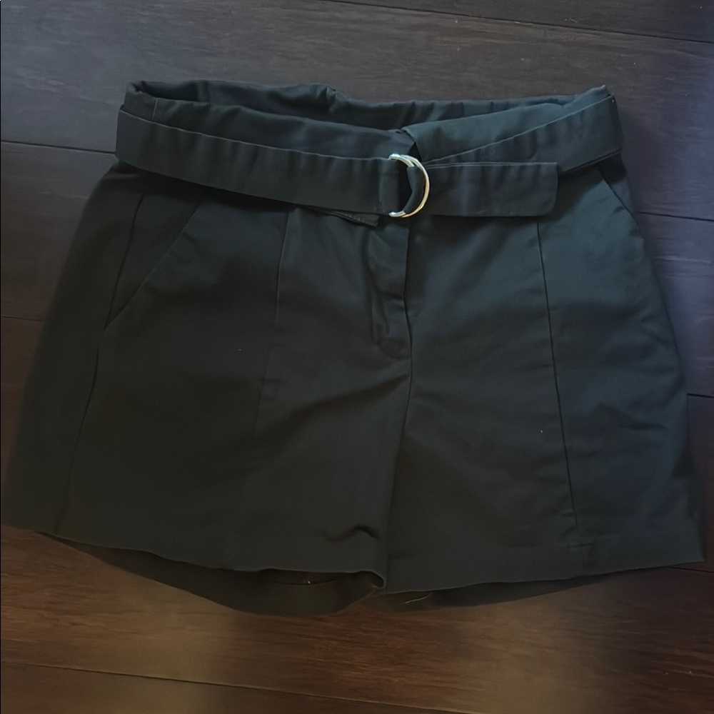 Dynamite Green High Waist Tailored Shorts
